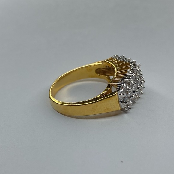 Vintage Gold Tone EDCO faux diamond ring - Picture 6 of 8